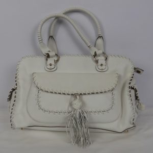 Anya Hindmarch White Leather handbag, Large.