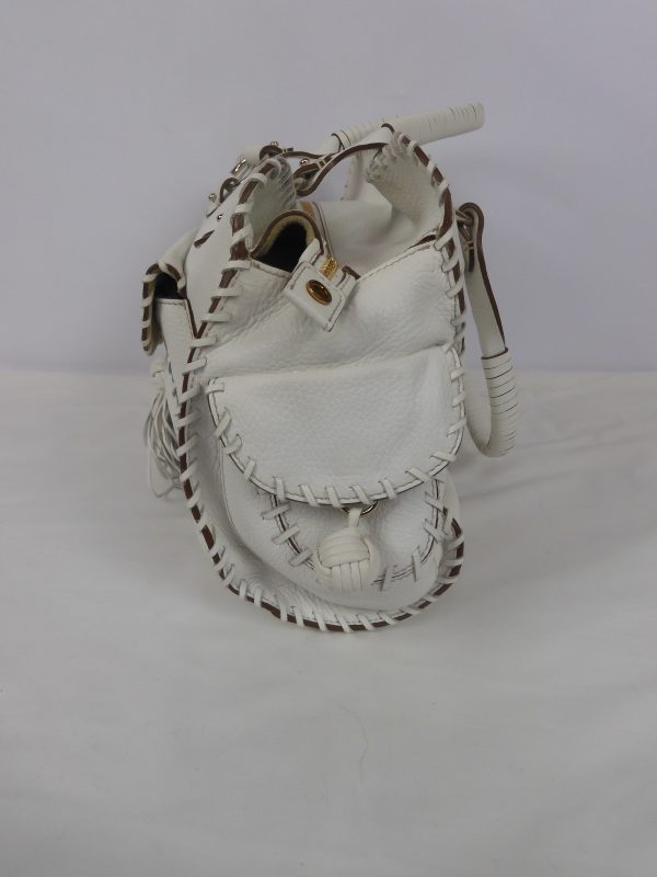Anya Hindmarch White Leather handbag, Large. - Image 5