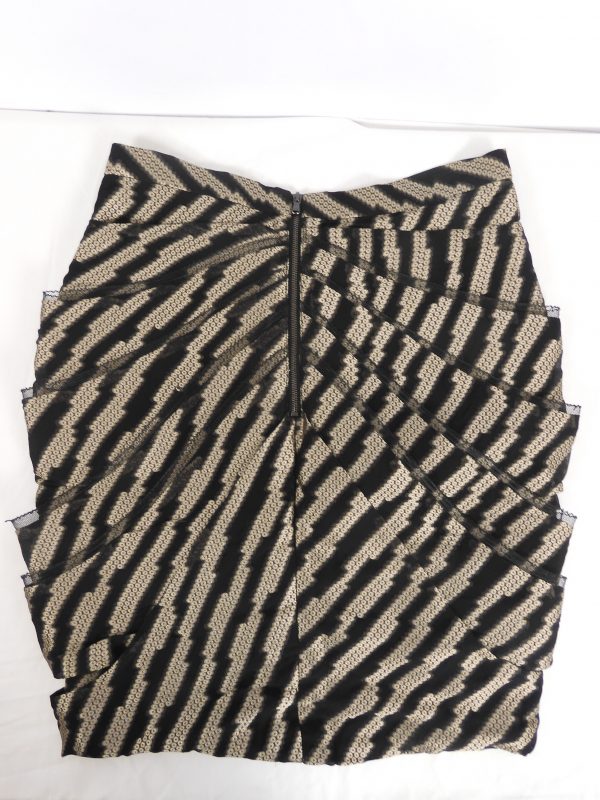 Brian Reyes Silk Pleated Skirt, Size 6. - Image 3