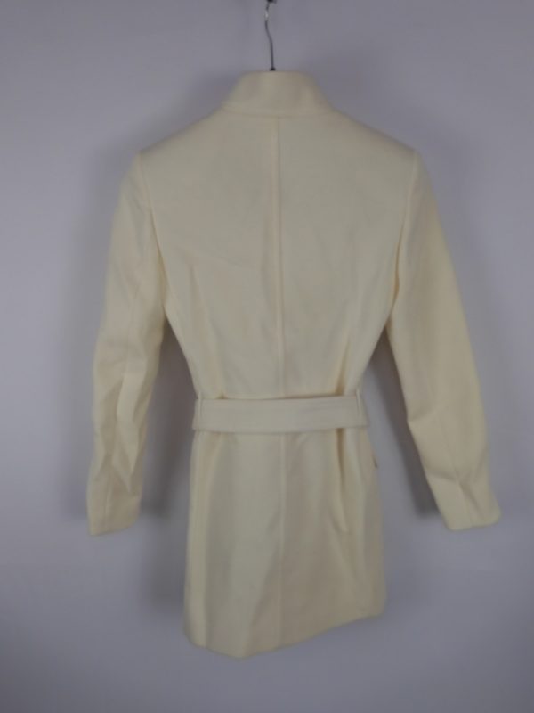 Saint Laurent SS 2021 Size F36  Cream Wool Blend Belted Military Jacket - Image 3