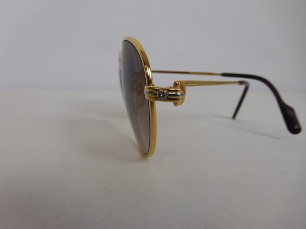 Must De Cartier Gold & Diamond Sunglasses. - Image 4