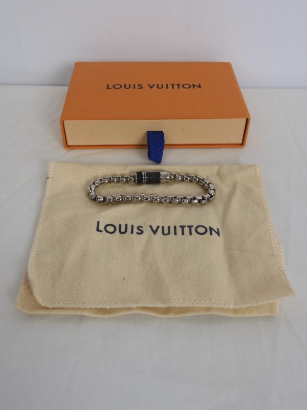Louis Vuitton Monogram Eclipse Bracelet.