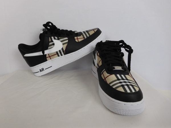 Custom Nike Air Force 1 Burberry, CJ0952-001 Size 7.5