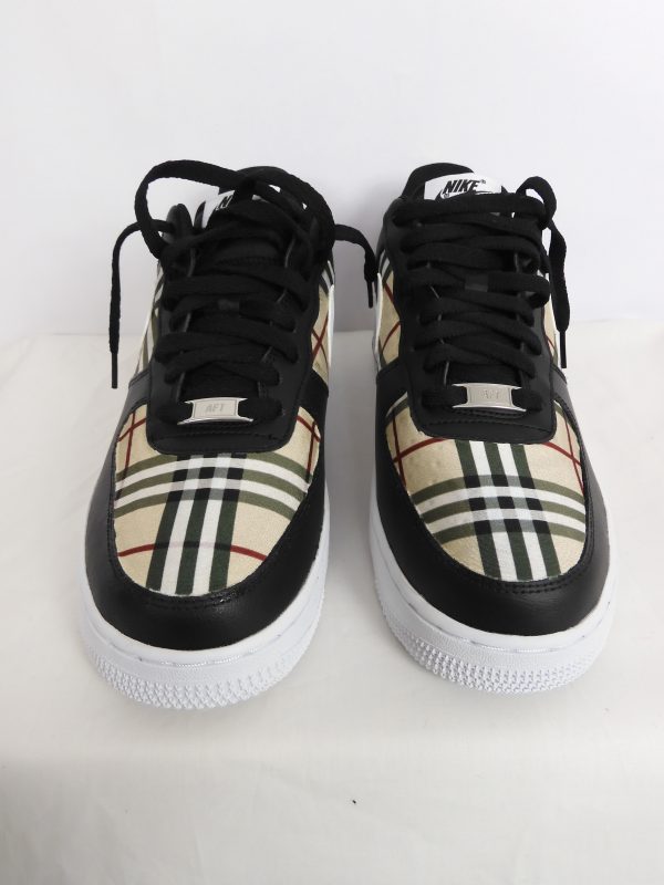 Custom Nike Air Force 1 Burberry, CJ0952-001 Size 7.5 - Image 4