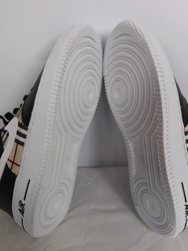 Custom Nike Air Force 1 Burberry, CJ0952-001 Size 7.5 - Image 6