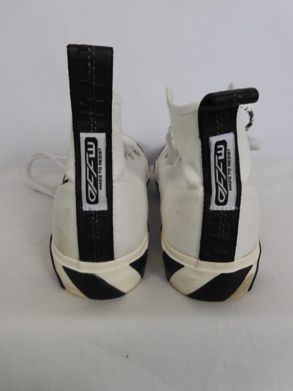 Off-White Off Mid Vulcan Canvas Size 10. - Image 4