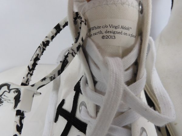 Off-White Off Mid Vulcan Canvas Size 10. - Image 5