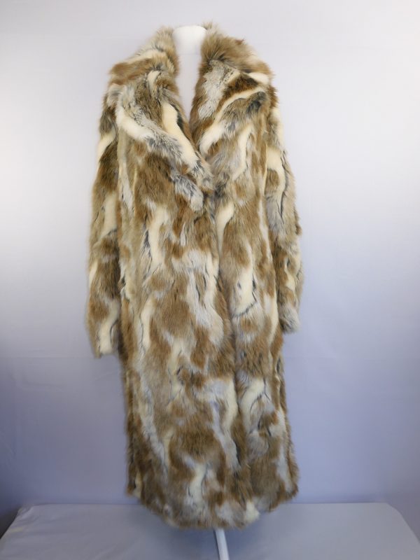 Nili Lotan Simon Oversized Faux Fur Coat, Size L, Film Worn by Amanda Donohoe