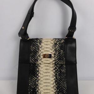 Fratelli Rossetti Python Trim Hand Bag.