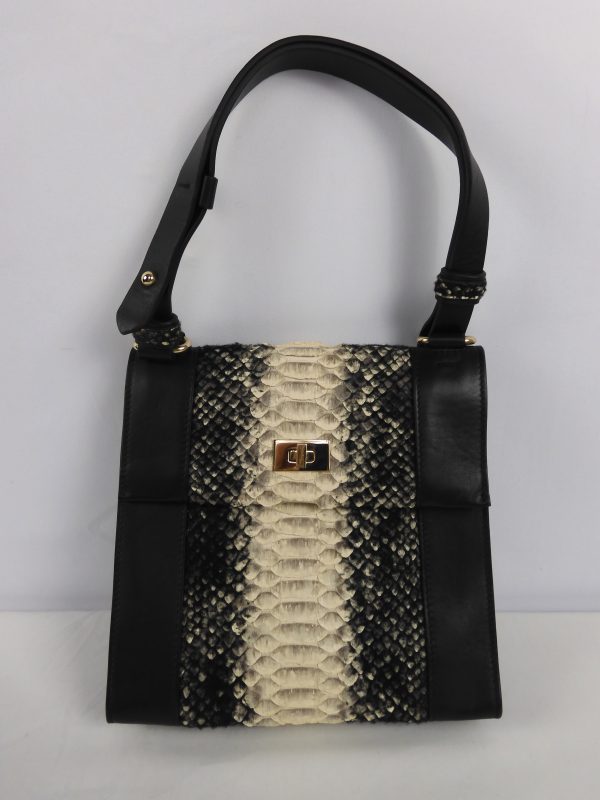 Fratelli Rossetti Python Trim Hand Bag.