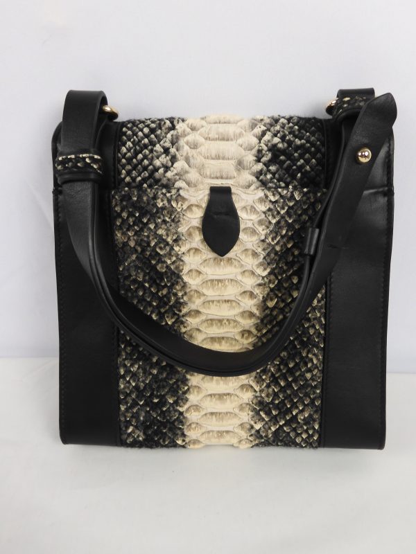 Fratelli Rossetti Python Trim Hand Bag. - Image 3