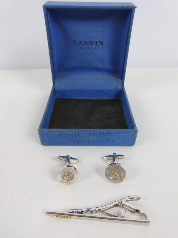 Lanvin Studio Cuff Links and Tie Clip.