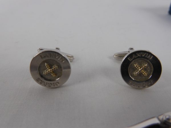 Lanvin Studio Cuff Links and Tie Clip. - Image 3