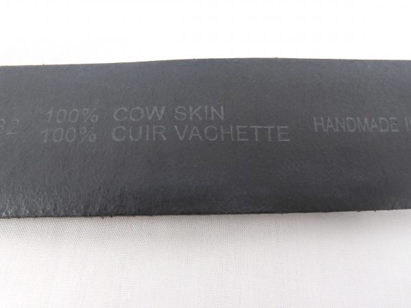 Hugo Boss Men's black leather belt. - Image 6