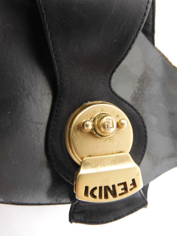 Fendi F-Lock Heeled Sandals, Size 3.5 ( 36.5 ). - Image 5