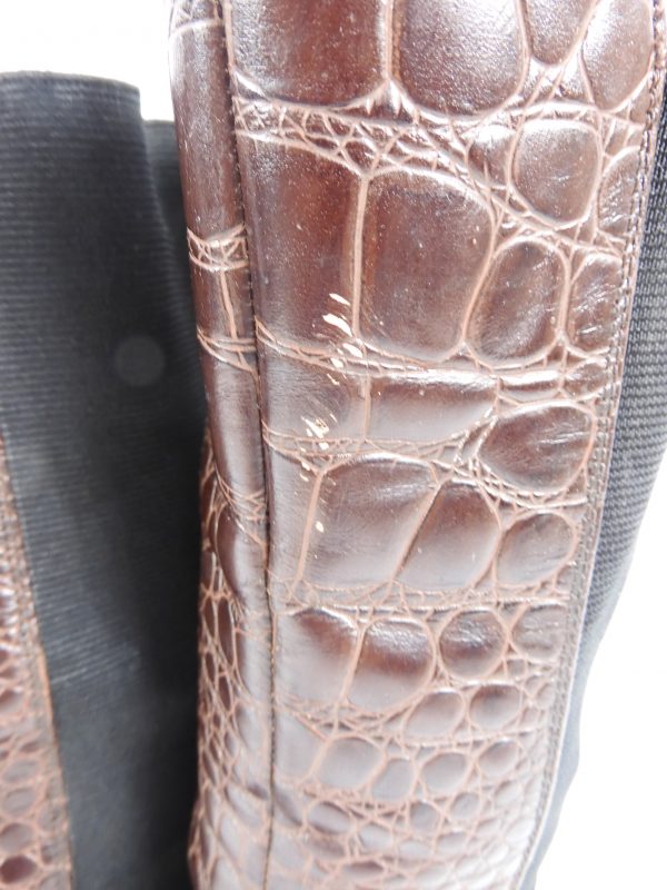 Dolce & Gabbana Crocodile Print Boots, Size 6.5 ( 39.5 ). - Image 3