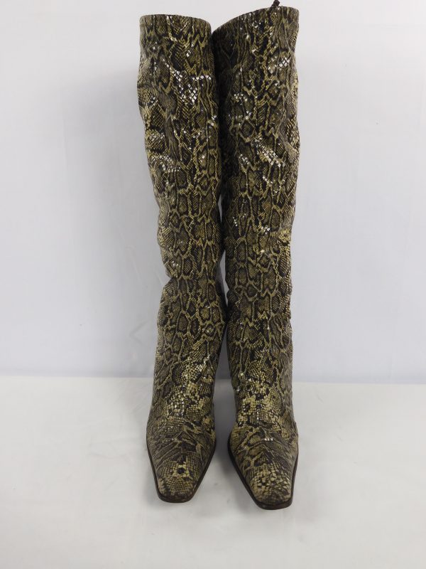 Monica by Magli python Print Boots, Size 5. - Image 4