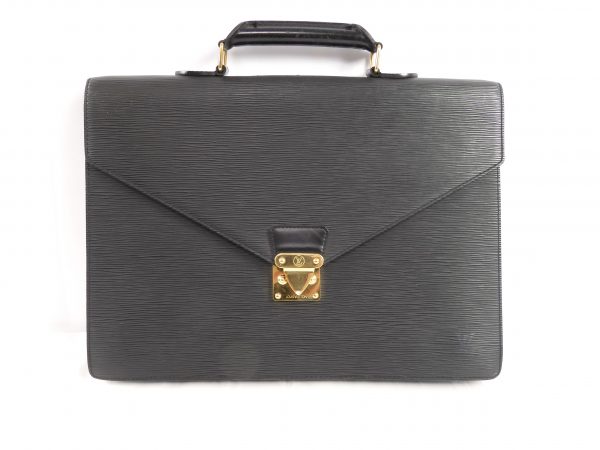LOUIS VUITTON Serviette Ambassador Epi Business Bag Leather.