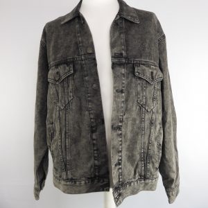 Balenciaga Paris Embroidered Jean Jacket, Size 44