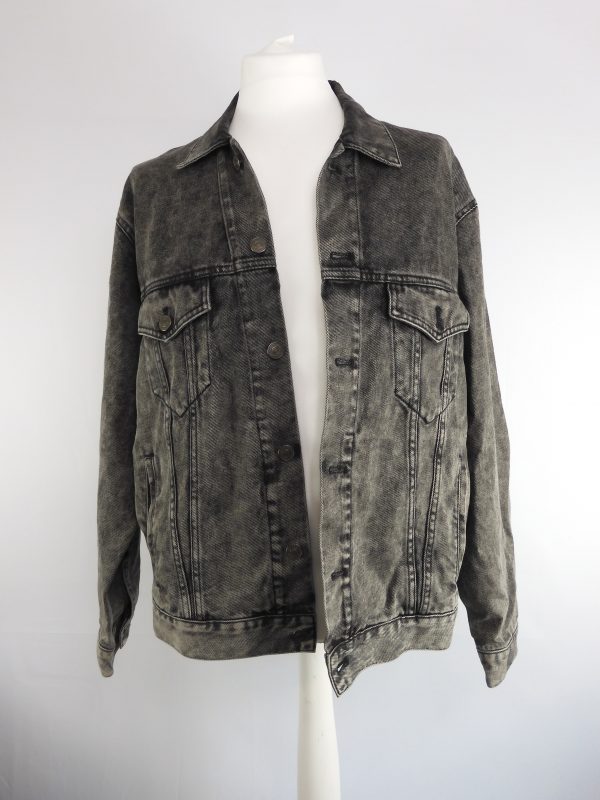 Balenciaga Paris Embroidered Jean Jacket, Size 44