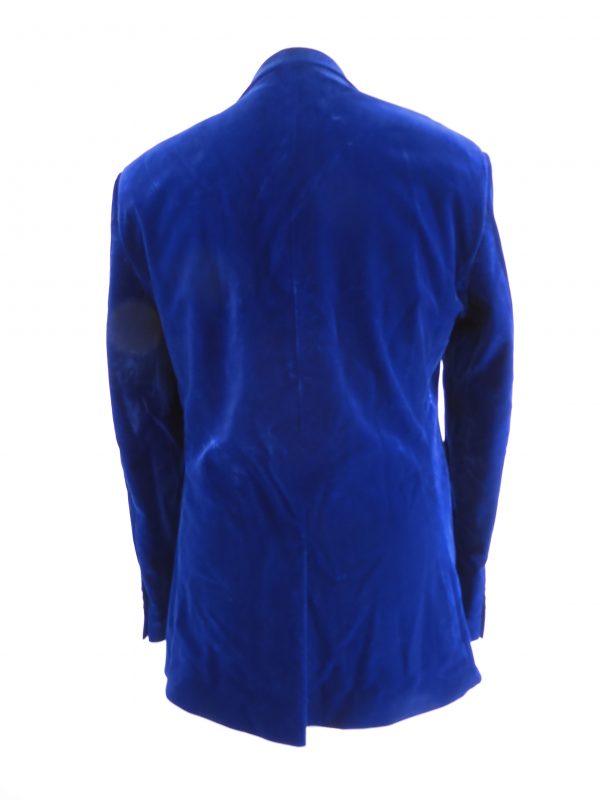 Fellini Tailored Blue Velvet Blazer, Size 40R - Image 5
