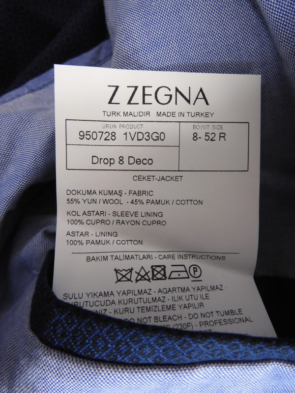Z Zegna Cetek Jacket / Blazer, Size 52R IT. - Image 6