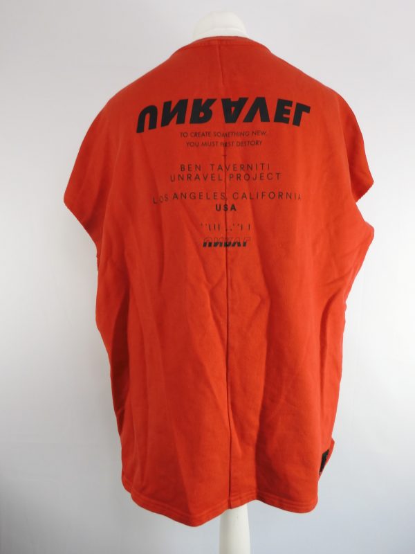 Ben Taverniti Unravel Project, Oversized Sleeveless T-Shirt, Size S - Image 3