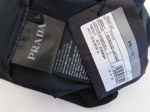 Prada Polo MC Stretch Polo Shirt, Size L - Image 5