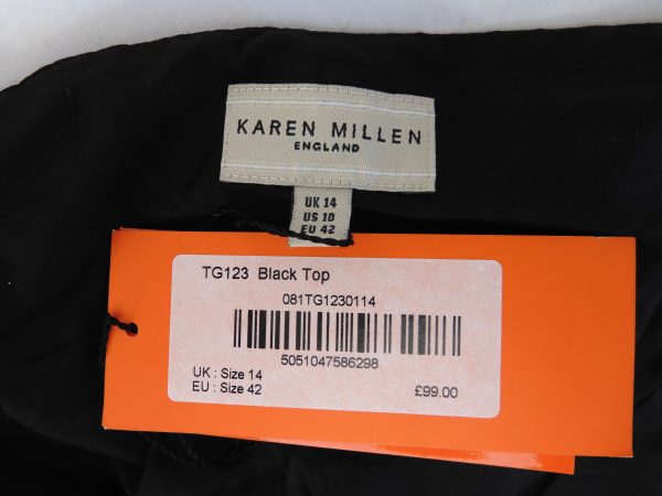 Karen Millen Black Top, Size 14 - Image 6