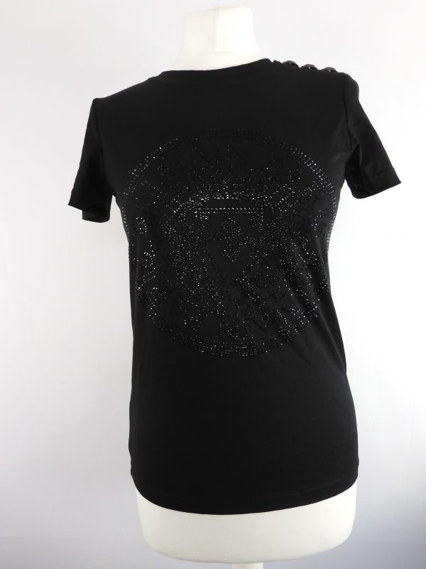 Balmain Encrusted T-Shirt, Size XXS