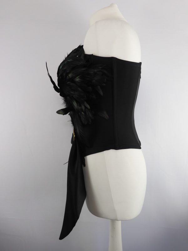 Catwalk Collection Feather Corset & Shoulder Wrap (Shawl) One Size. - Image 4