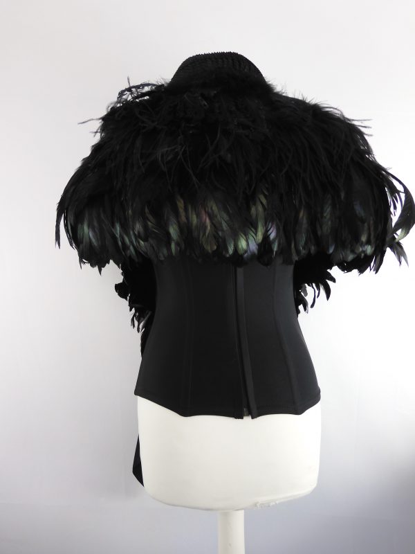 Catwalk Collection Feather Corset & Shoulder Wrap (Shawl) One Size. - Image 7
