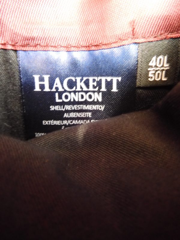Hackett London Peak Lapel Men's Wine Velvet Blazer, Size 40L - Image 5