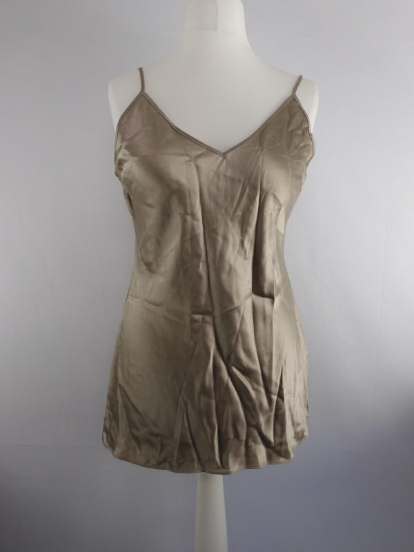 Joseph Natural Clea Silk Satin Camisole, Size 42