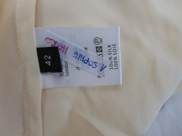 Joseph Natural Clea Silk Satin Camisole, Size 42, Film Worn. - Image 4