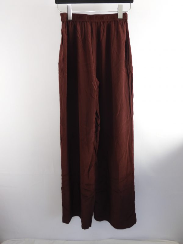 Joseph Taffy Wide Leg Silk Satin Trousers, Size 38, Film Worn. - Image 3