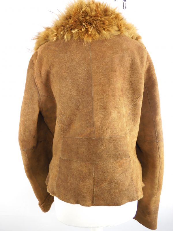 Vintage Inochi Suede & Fur Jacket, Size S - Image 3