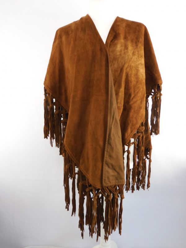 Vintage Galerie Birkemeyer Suede Poncho.