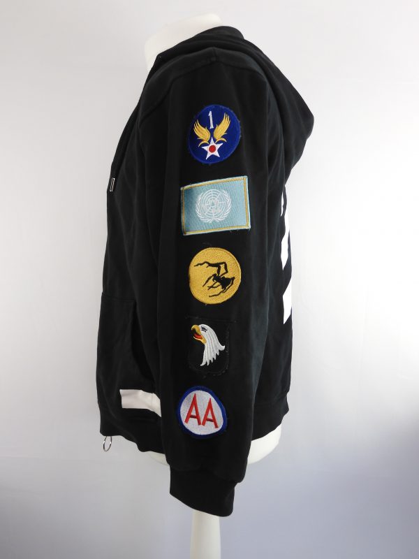 Off-White c/o Virgil Abloh Black Badges Hoodie, Size M