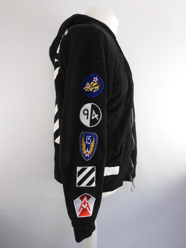 Off-White c/o Virgil Abloh Black Badges Hoodie, Size M - Image 5