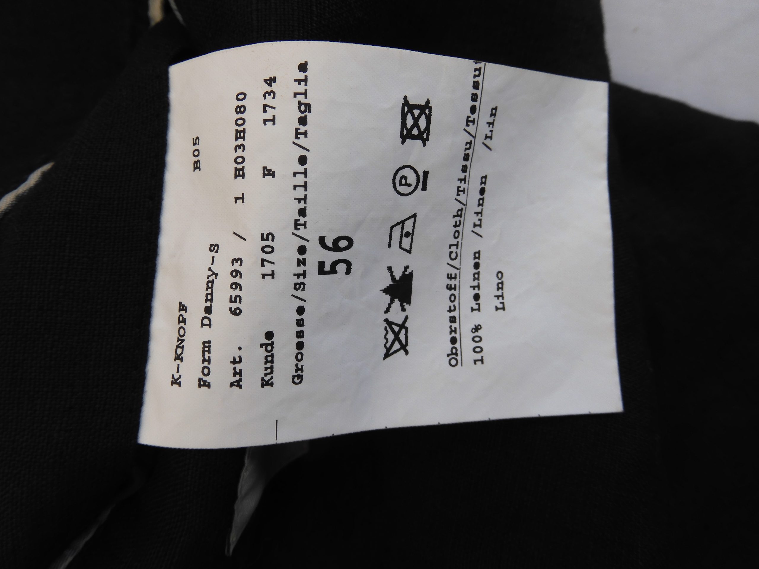 Burberry K-Knopf Linen Sports Balzer, Size 56 - Image 5