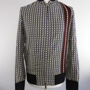 Valentino V Print Monogram Bomber Jacket, Size 44 (S)