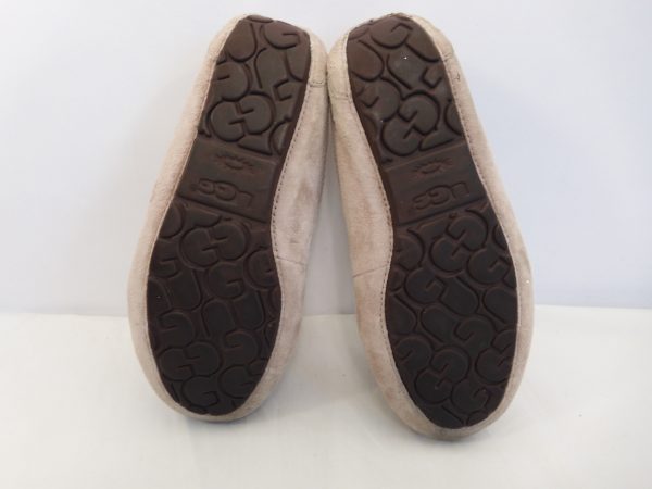 UGG Pink Suede Dakota Pom Pom Moccasin, Size 5.5 - Image 5