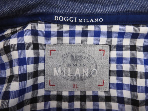 Boggi Milano Checked Shirt, Size XL - Image 4