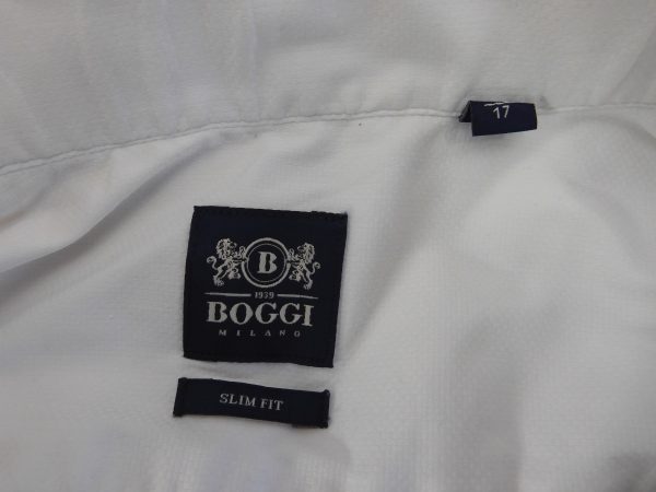 Boggi Milano Slim Fit Shirt, Size 17" XL - Image 4