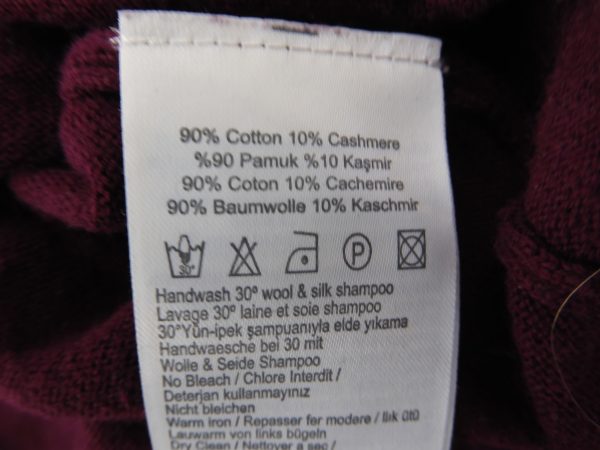Silk & Cashmere Coty Free Edge V-Neck top, Size L - Image 6
