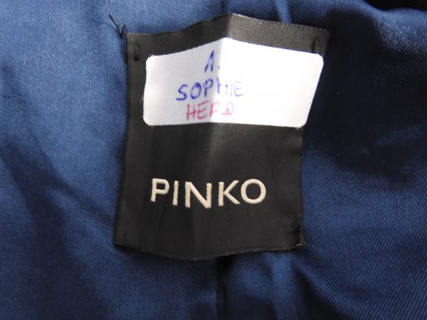 Pinko Women's Navy Glorioso Double Breasted Closure Jacket, Size 10, Film Worn. - Image 5