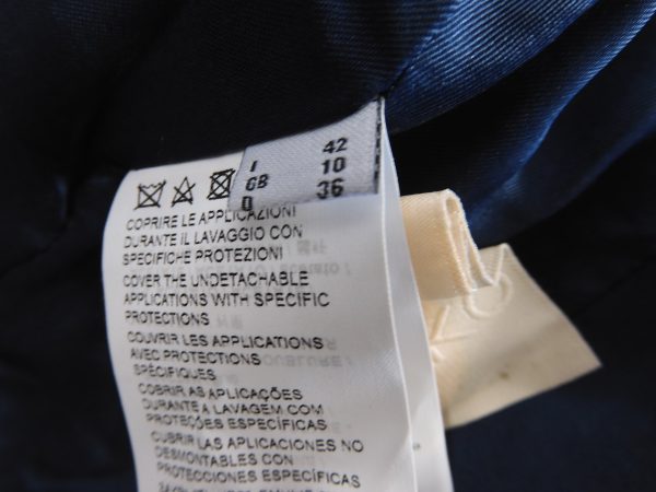 Pinko Women's Navy Glorioso Double Breasted Closure Jacket, Size 10, Film Worn. - Image 6