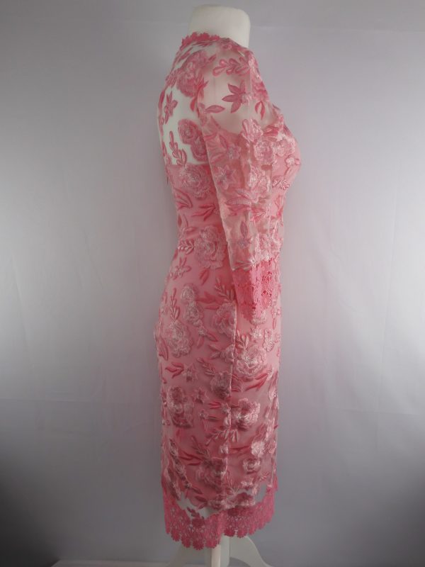 Naeem Khan, Crochet-trimmed Embroidered Tulle And Silk Midi Dress, film Worn,Size 4. - Image 3