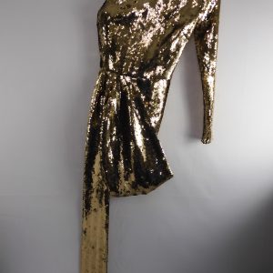 Nadine Merabi, Celine Gold Mini dress, Size S, Film Worn